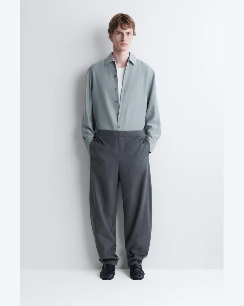 COS Hose Aus Jersey Mit Schmal Zulaufendem Bein Grau