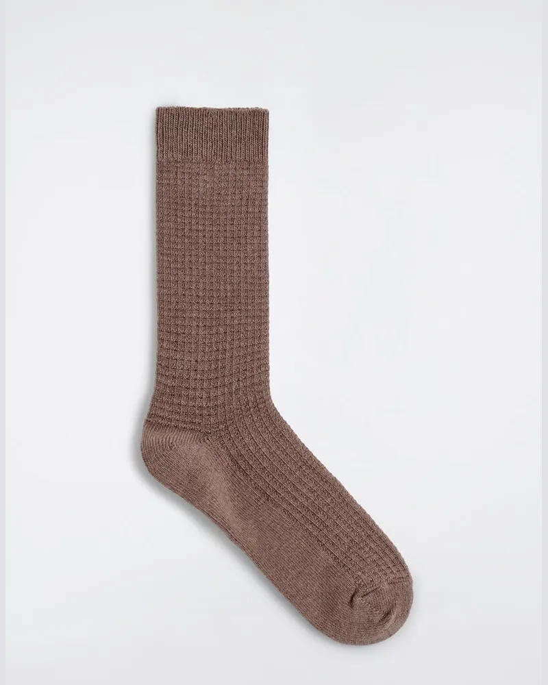 COS Socken Aus Woll-Mix In Waffelstrick Beige