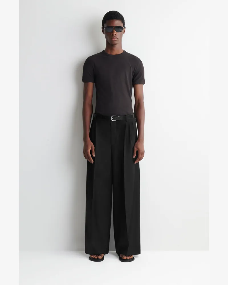COS Lockere Hose Mit Weitem Bein Und Falten Schwarz