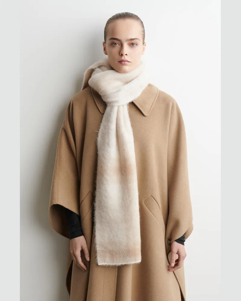COS Karierter Schal Aus Alpaka-Mix Beige