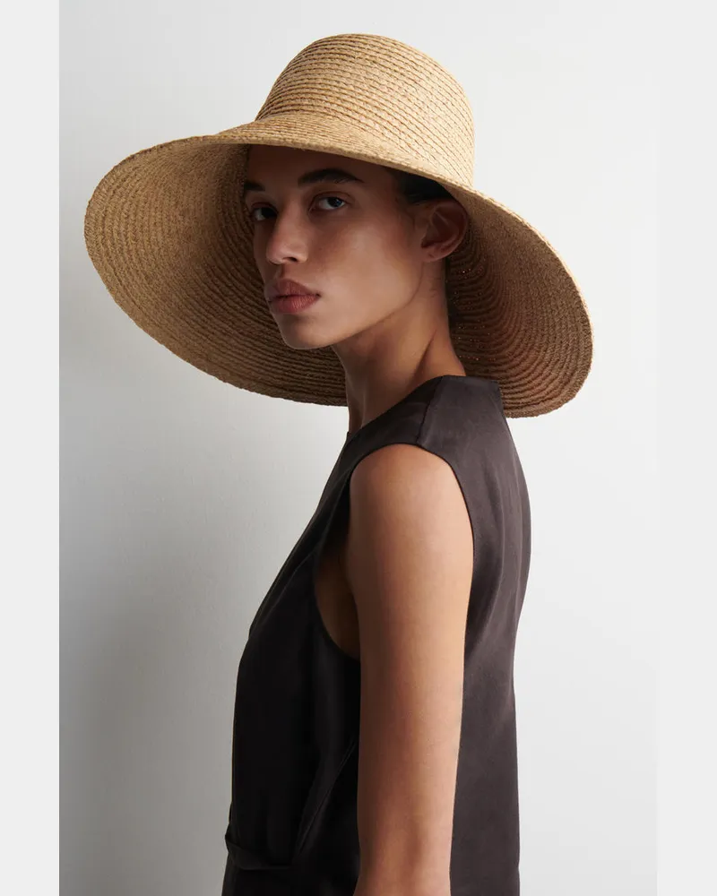 COS Strohhut Mit Breiter Krempe Beige