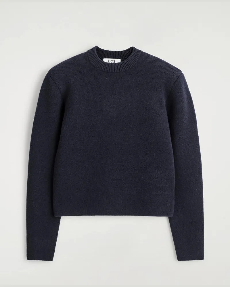 COS Pullover Aus Merinowolle Blau