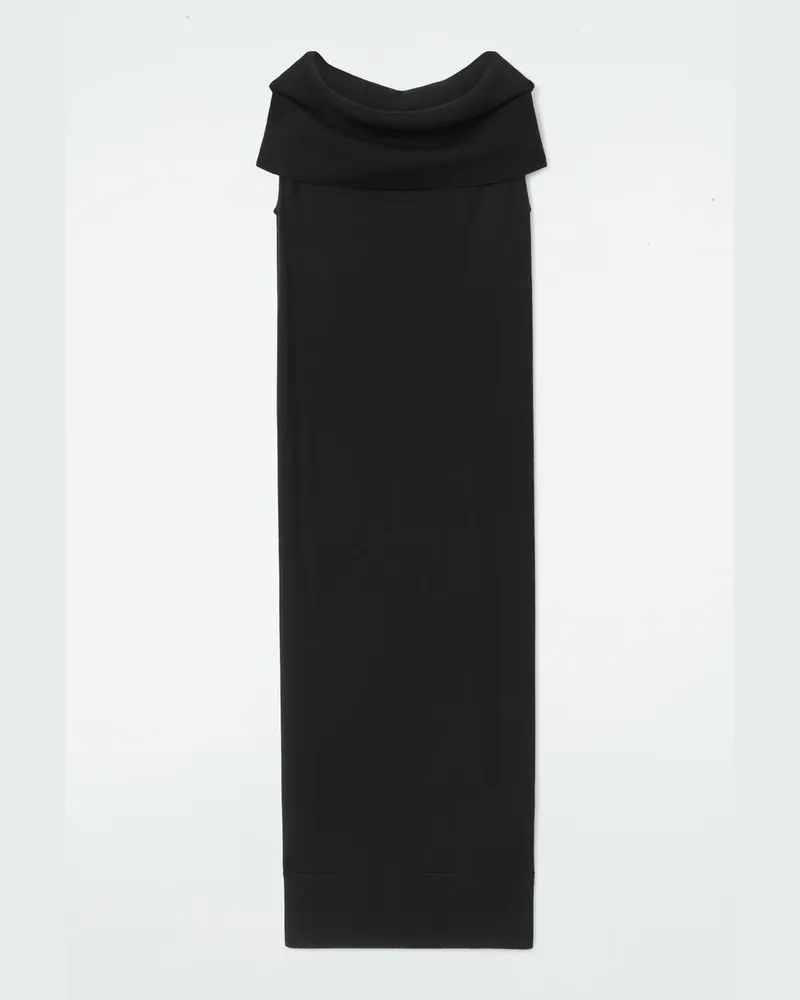 COS Kleid Aus Merinowolle Mit Bardot-Ausschnitt Schwarz
