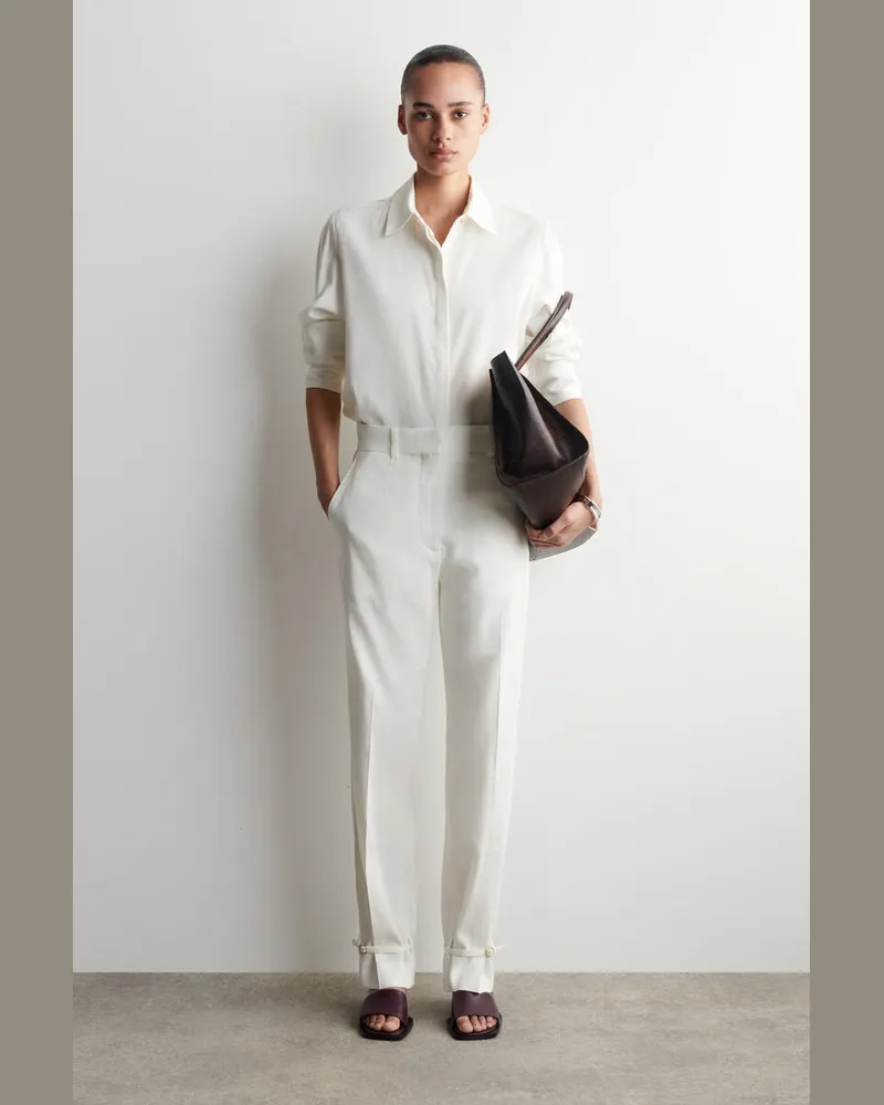 COS Leinenhose Mit Geradem Bein Weiß