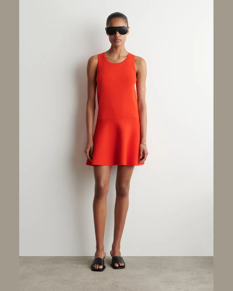 COS Ausgestelltes Minikleid Aus Strick Orange