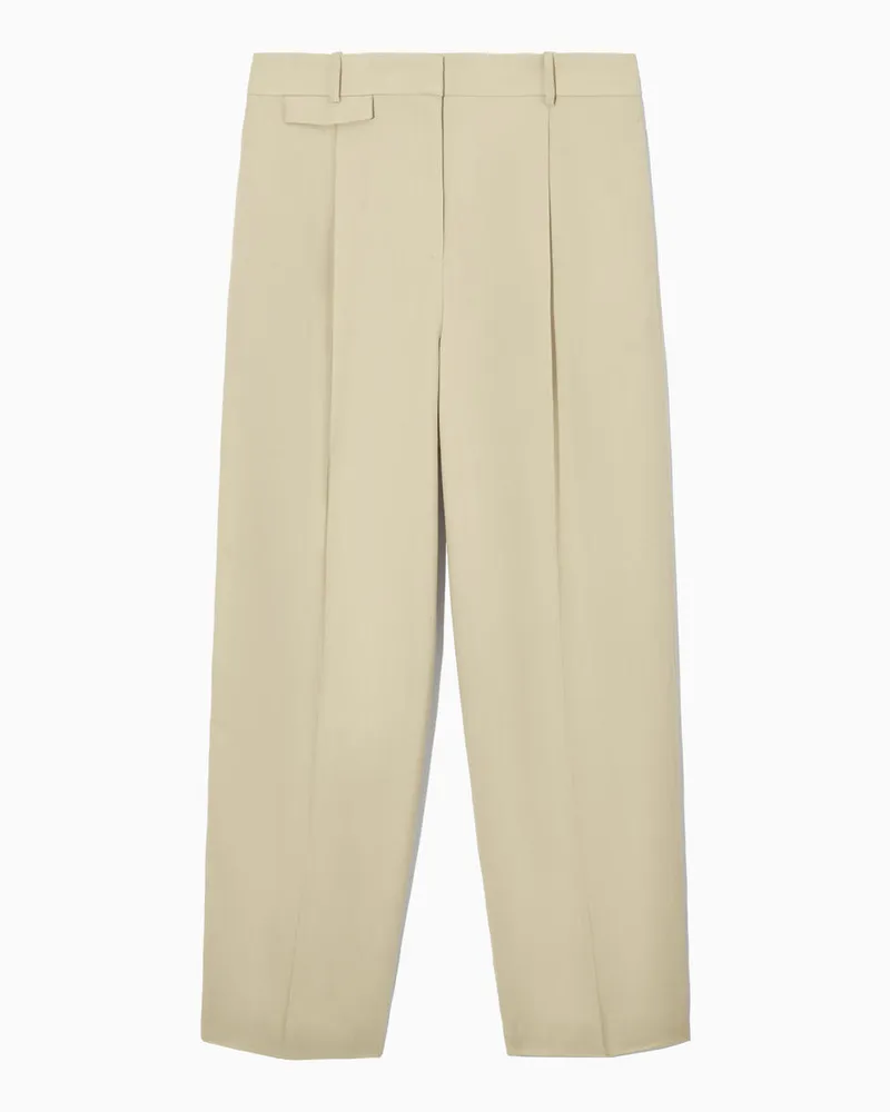 COS Lockere Hose Aus Leinen-Mix Mit Weitem Bein Beige
