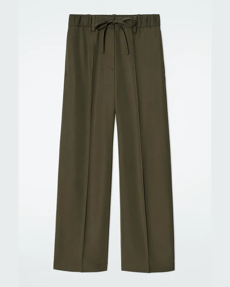 COS Hose Mit Geradem Bein Und Kordelzugbund Grün