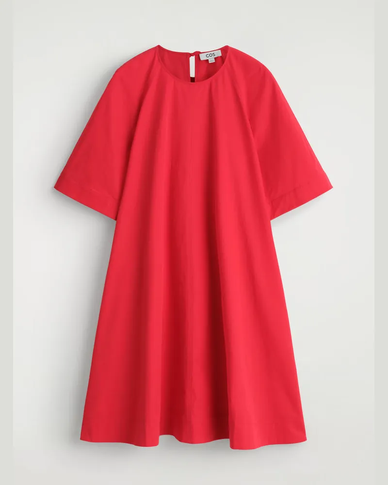 COS Minikleid In A-Linie Mit Bindedetail Rot