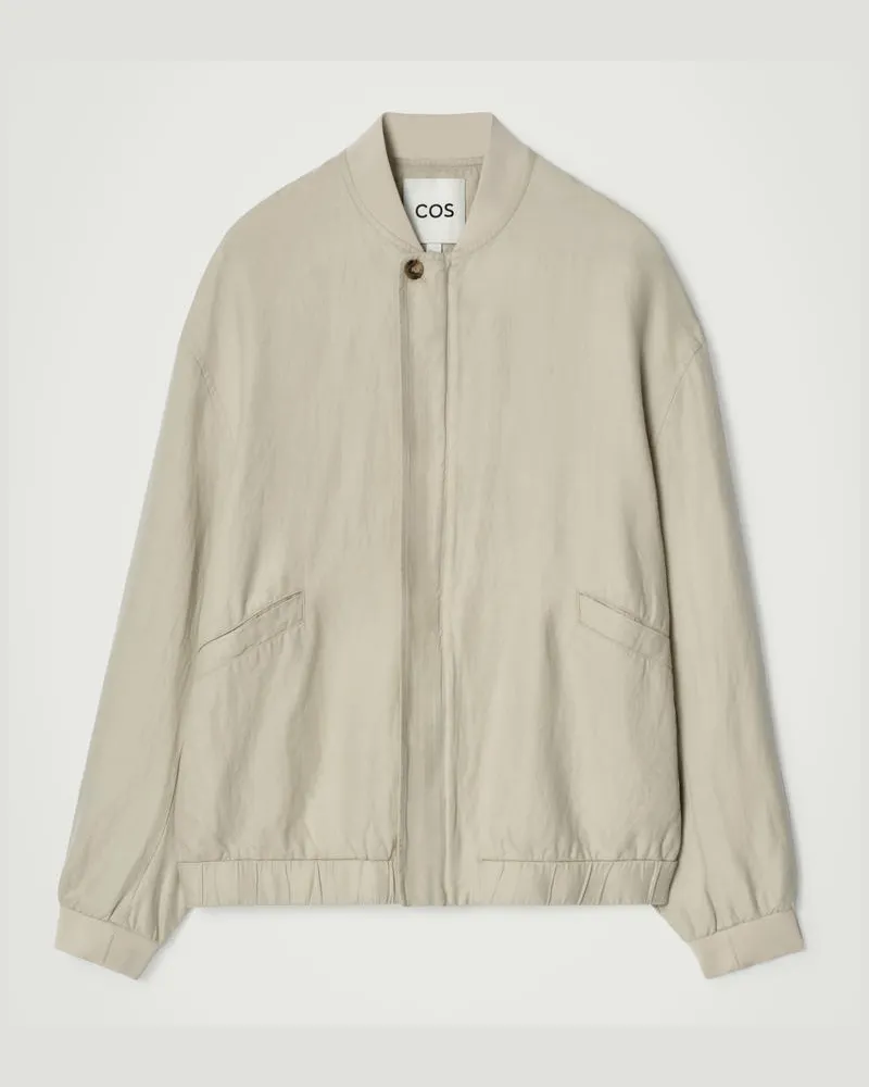 COS Bomberjacke Aus Leinen Beige