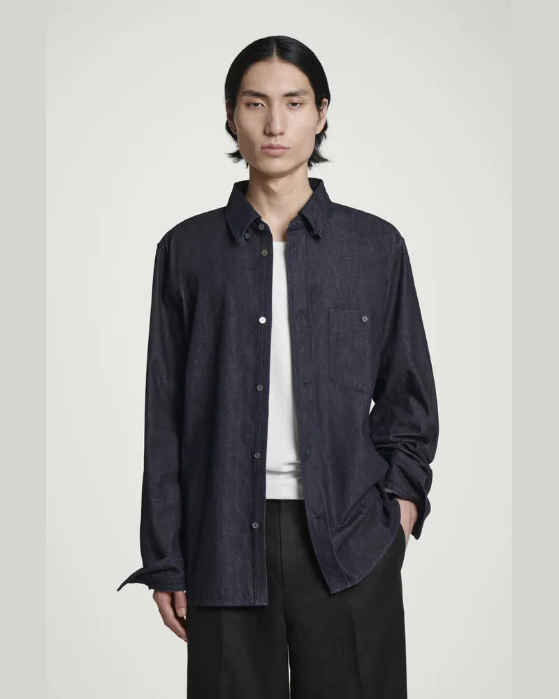 COS Hemd Aus Chambray Blau