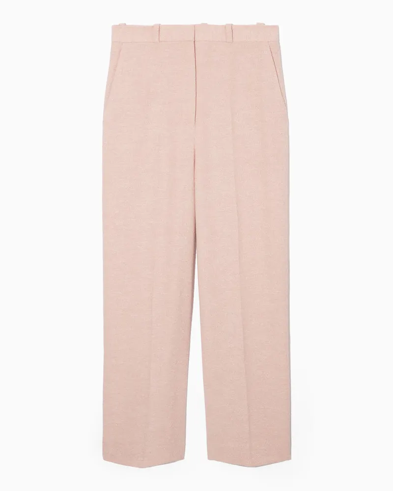 COS Strukturierte Hose Mit Weitem Bein Rosa