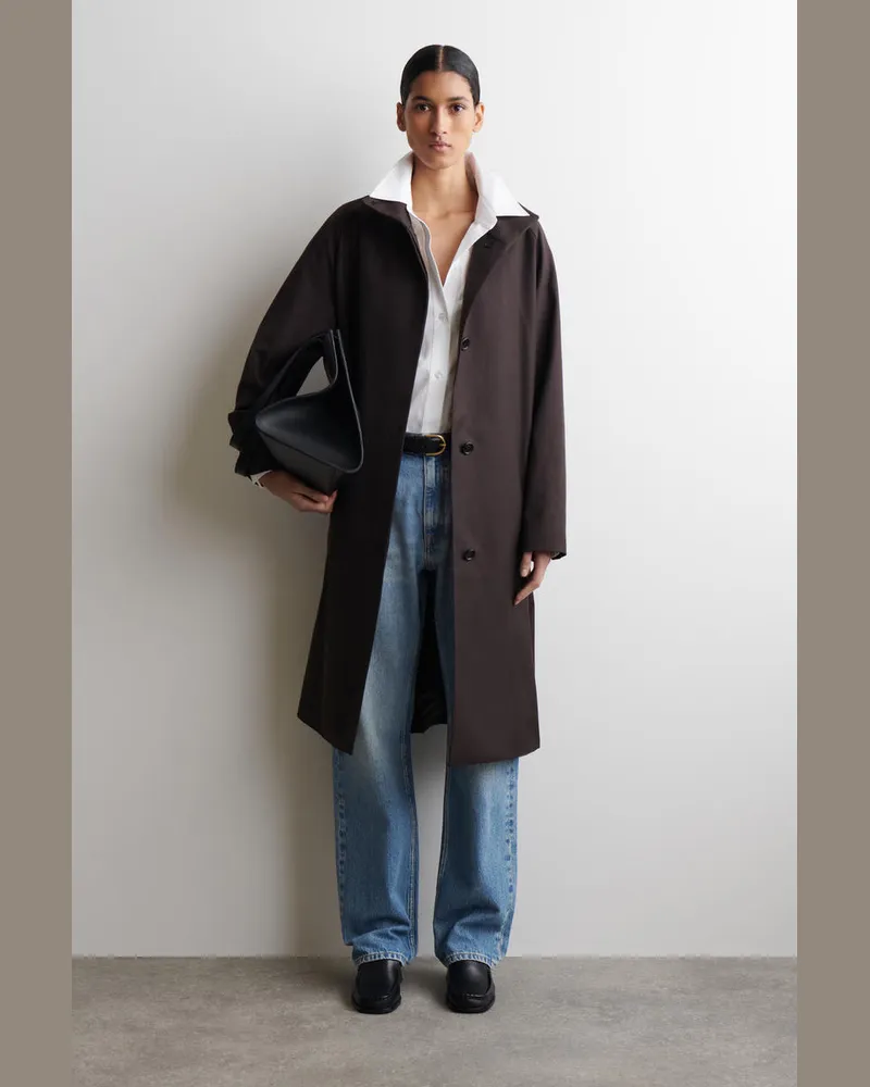 COS Loafers Aus Leder Mit Absatz Schwarz