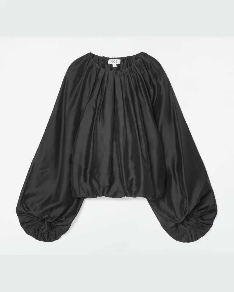COS Voluminöse Bluse Schwarz