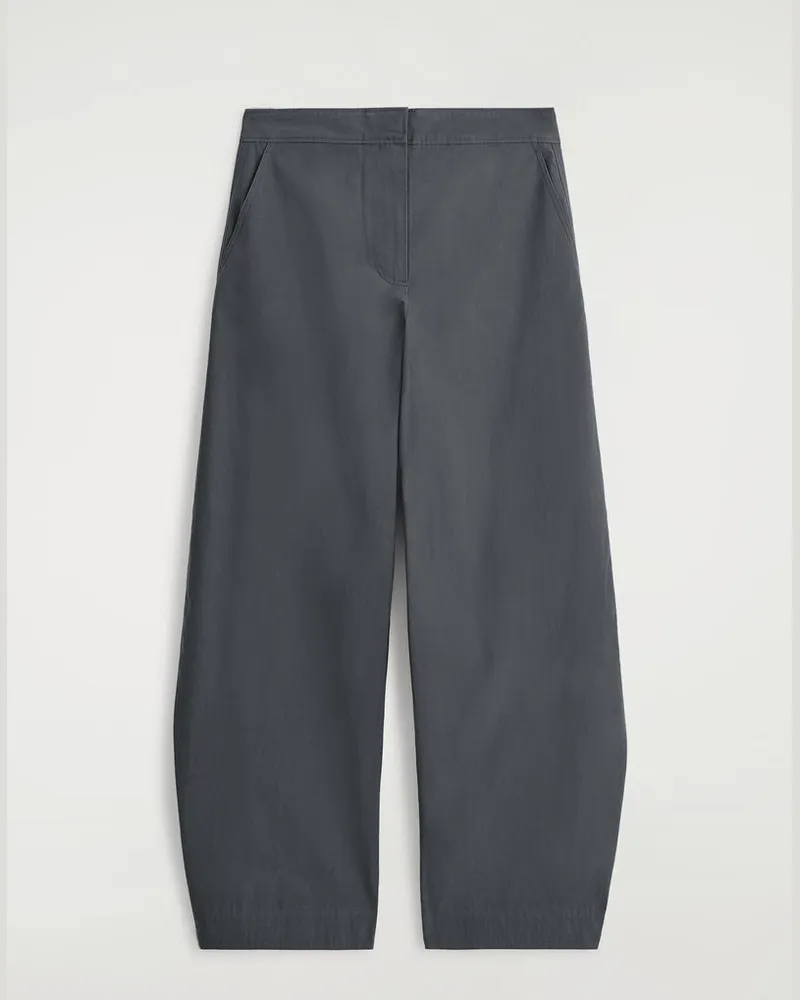COS Hose Aus Pima-Baumwolle Mit Barrel-Bein Grau
