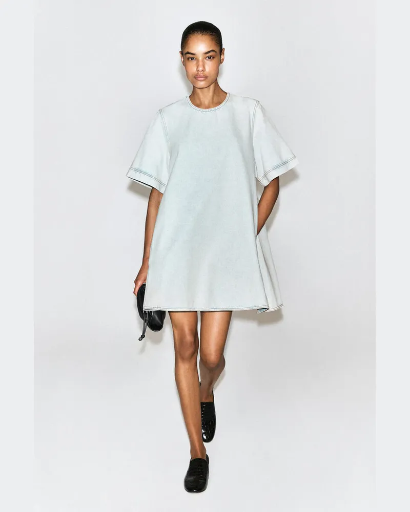 COS Ausgestelltes Minikleid Aus Denim Blau