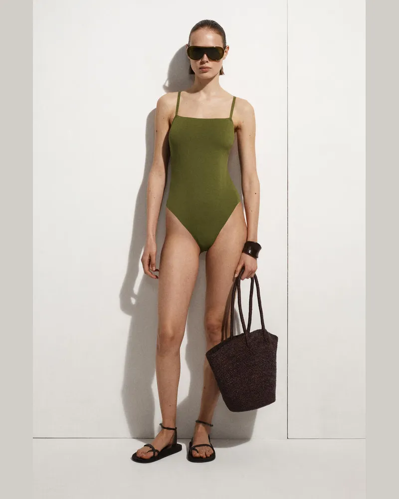 COS Badeanzug Aus Doubleface-Material Grün