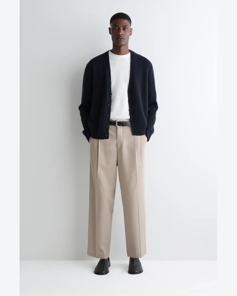 COS Hose Aus Baumwoll-Twill Mit Geradem Bein Beige