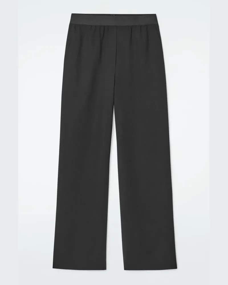 COS Elegante Wollhose Mit Elastischem Bund Schwarz