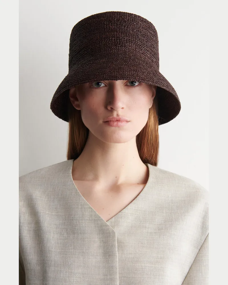 COS Fischerhut Aus Raffia Braun