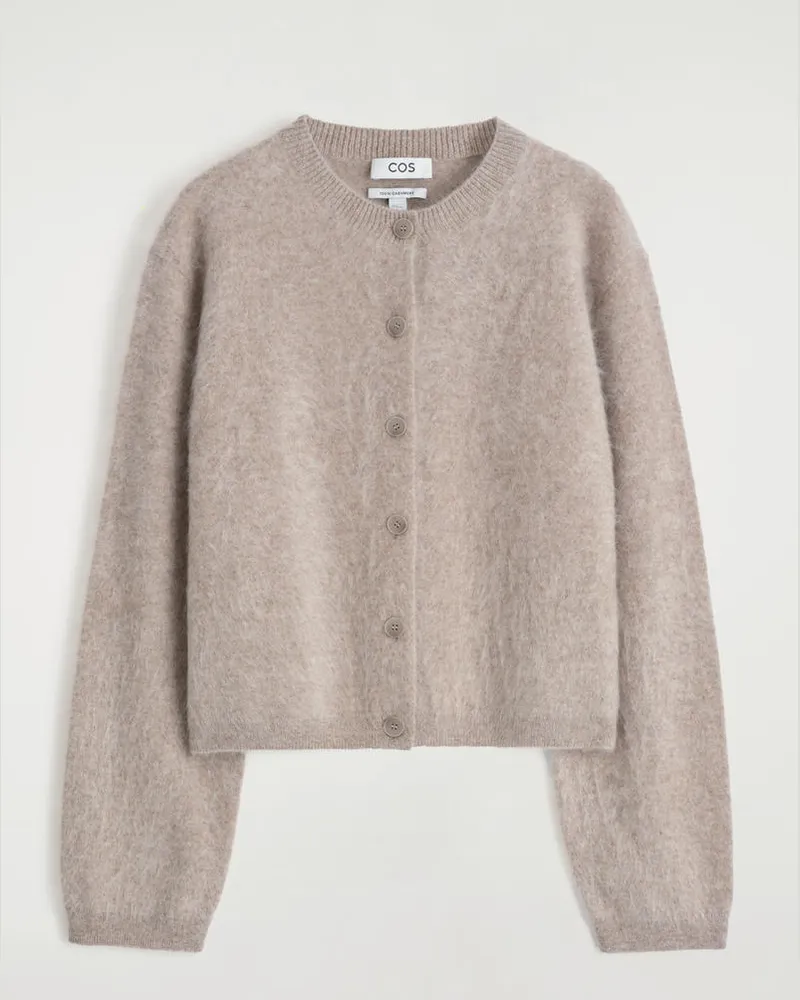 COS Cardigan Aus Gebürstetem Kaschmir Beige