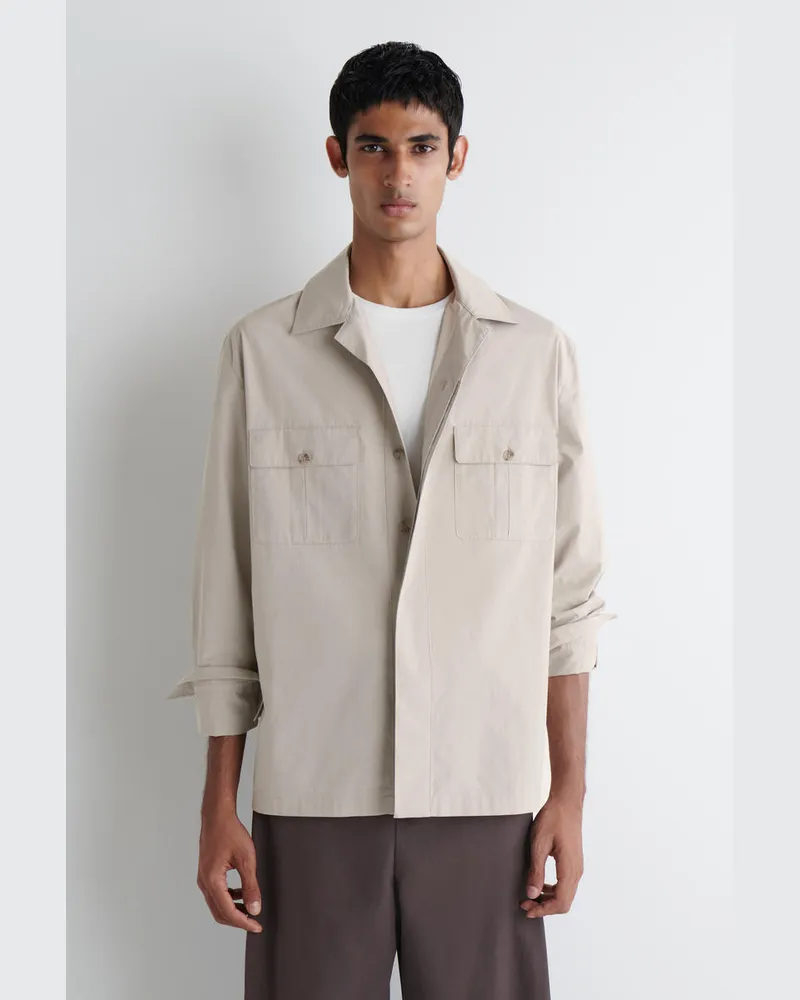 COS Lockeres Baumwollhemd Beige