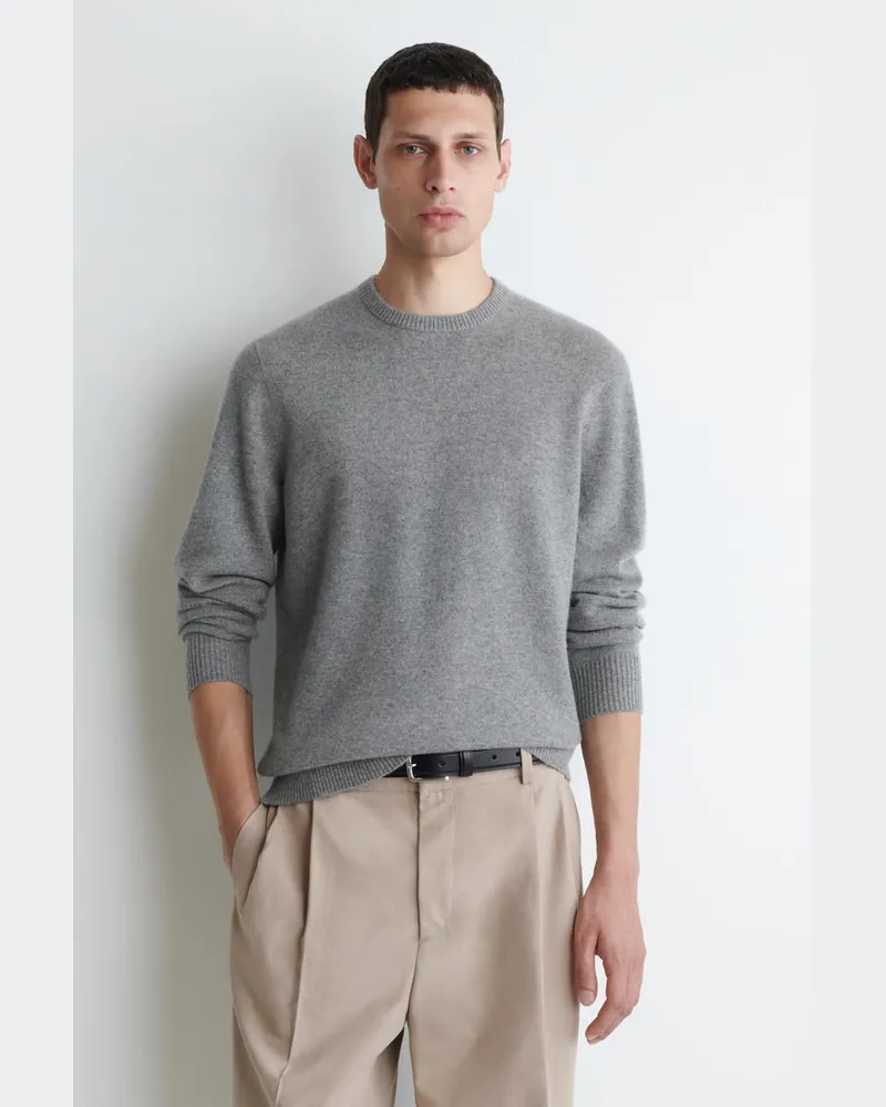 COS Kaschmirpullover Mit Rundhalsausschnitt Grau