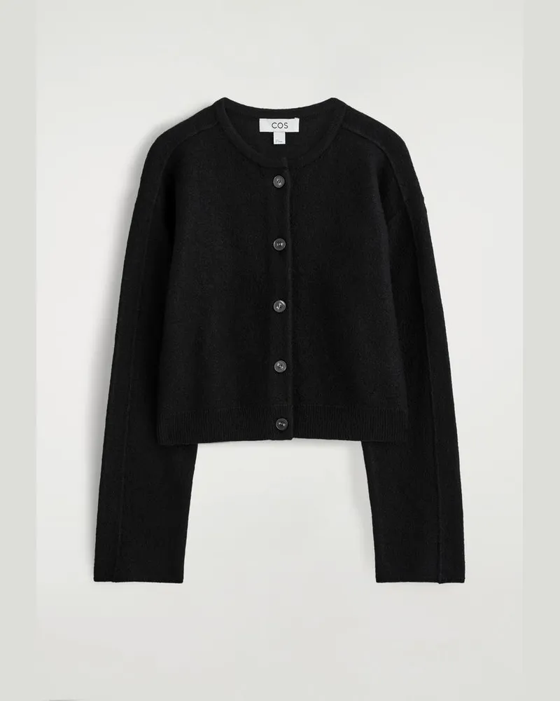 COS Strickjacke Aus Kochwolle Schwarz