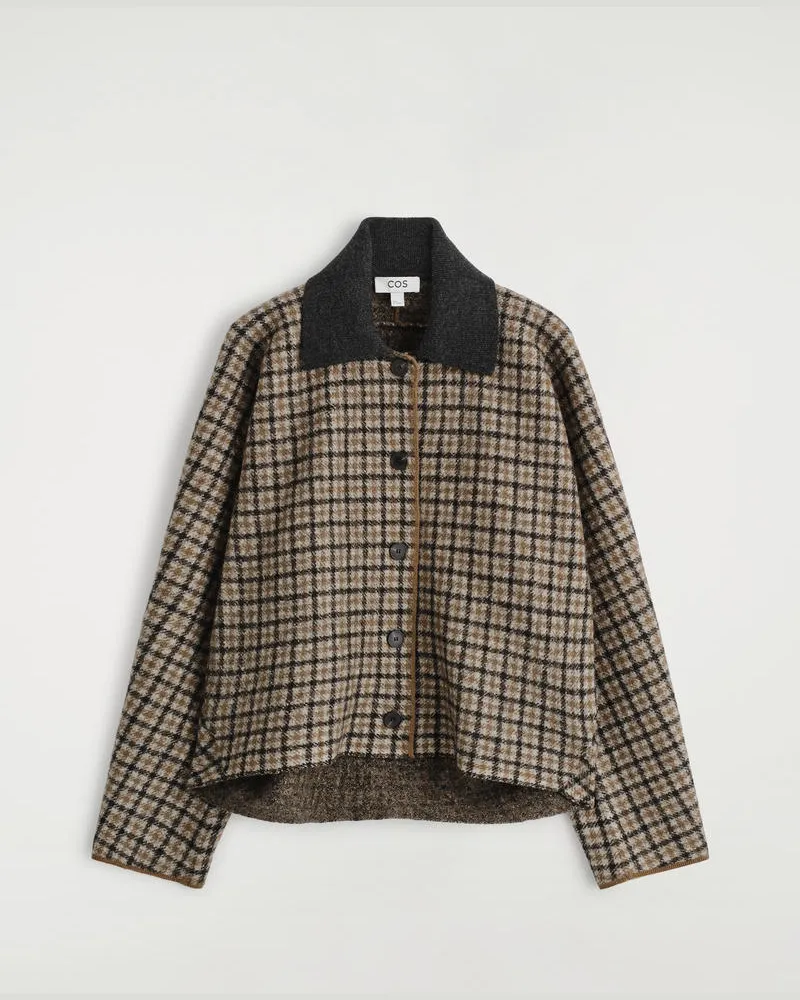 COS Skulpturale Kurzjacke Aus Merinowolle Braun