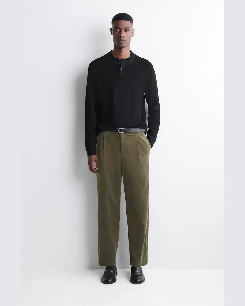 COS Lockere Cordhose Mit Geradem Bein Und Falten Grün