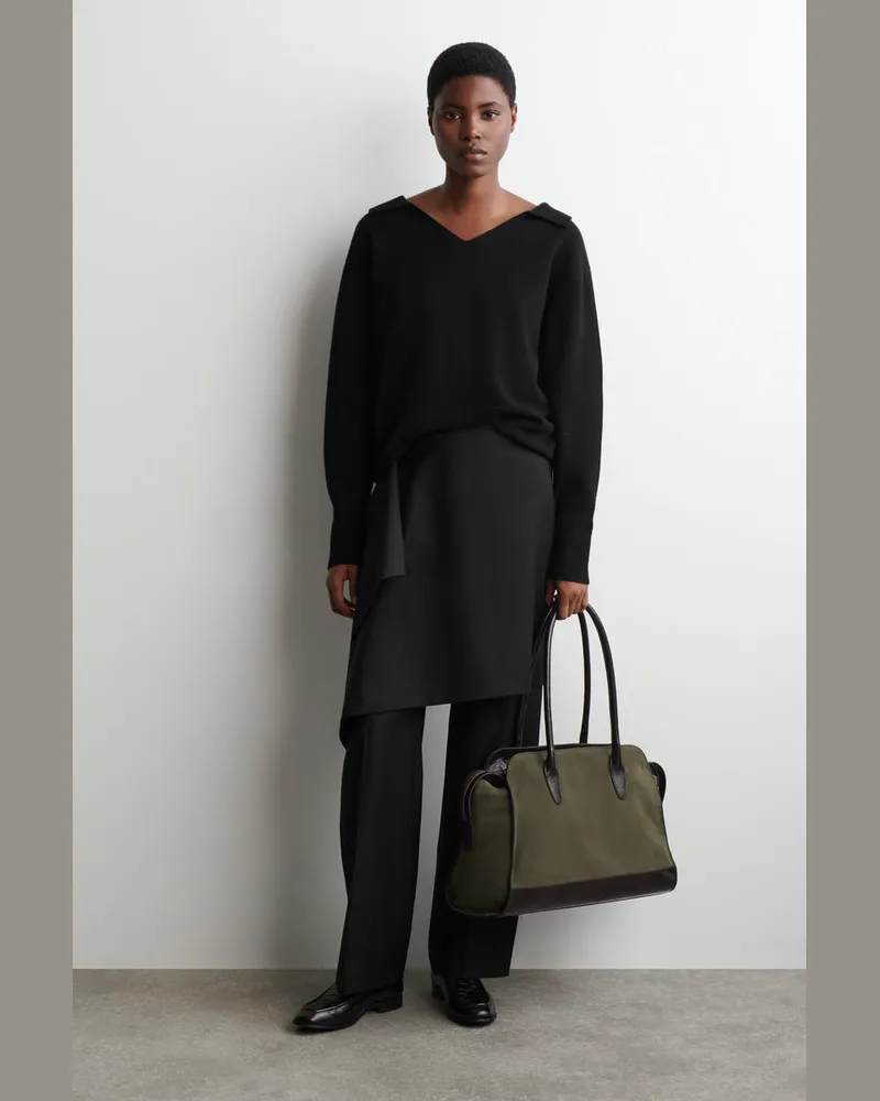 COS Avenue Tote Bag - Veloursleder Braun