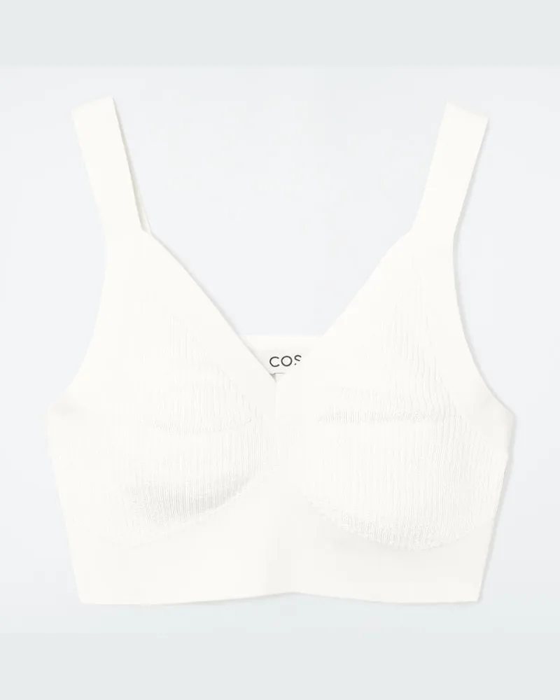 COS Bralette Aus Rippstrick Weiß