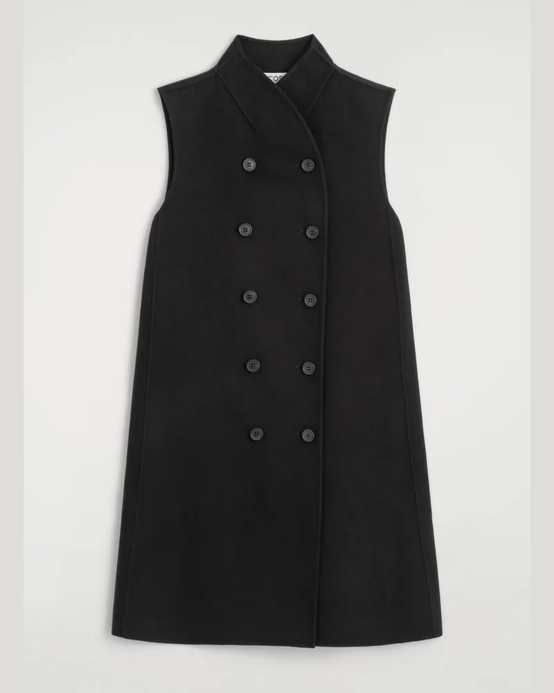 COS Minikleid Aus Doubleface-Woll-Mix Schwarz