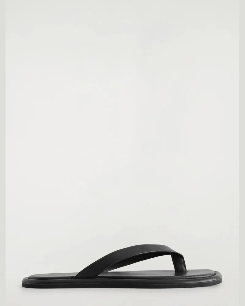 COS Flip-Flops Aus Leder Schwarz