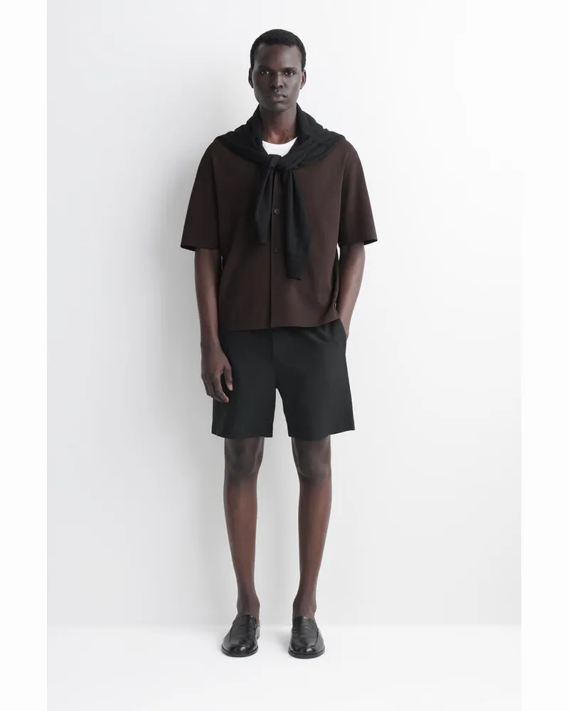 COS Shorts Aus Baumwolle Mit Elastischem Bund Schwarz