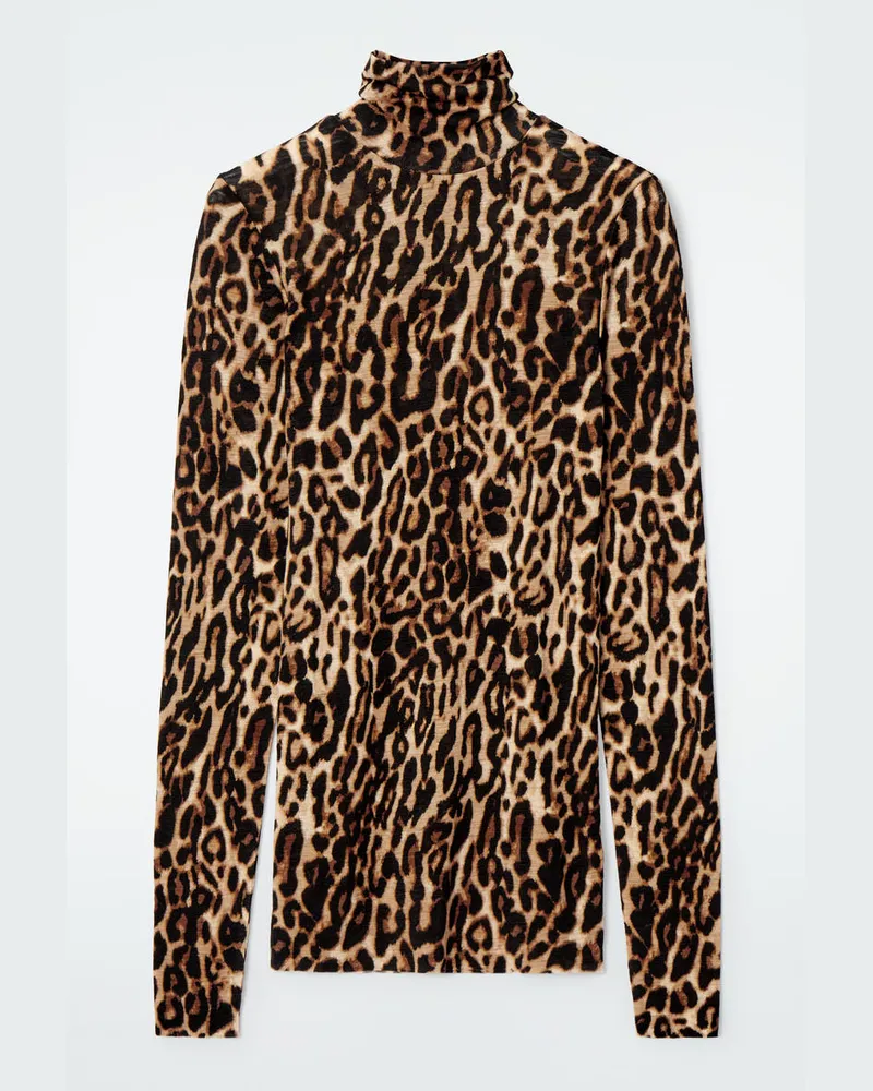 COS Rollkragenoberteil Aus Merinowolle Braun