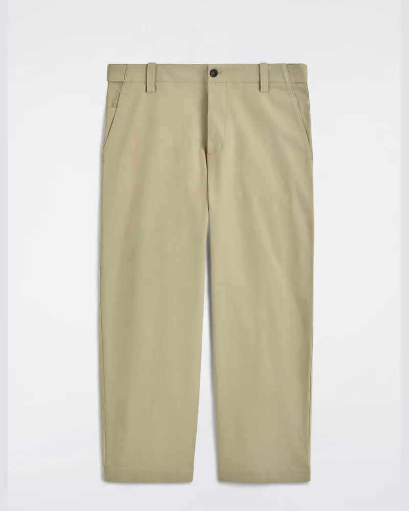 COS Lockere Hose Aus Baumwoll-Twill Mit Geradem Bein Beige