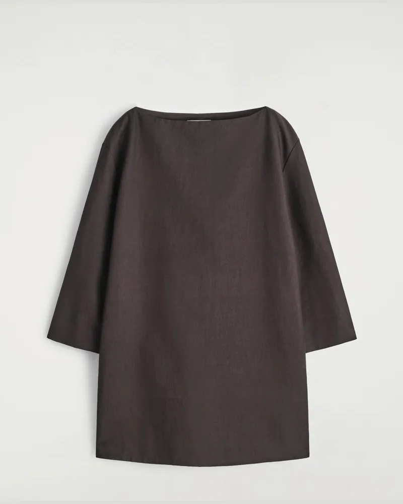 COS Minikleid Aus Leinen In A-Linie Braun