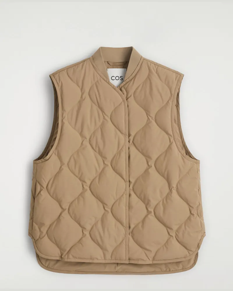 COS Oversized-Steppweste Mit Daunenfüllung Beige