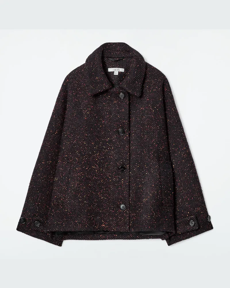 COS Jacke Aus Gesprenkeltem Woll-Mix Braun
