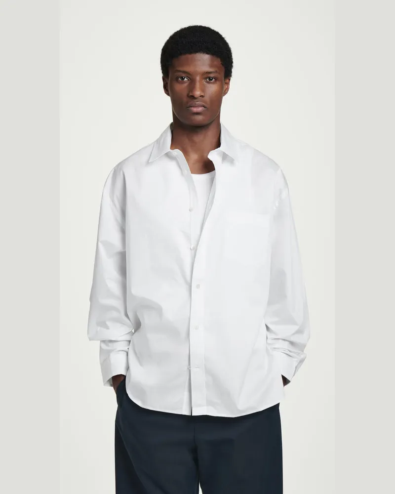 COS Weites Oversized-Oxfordhemd Aus Baumwolle Weiß