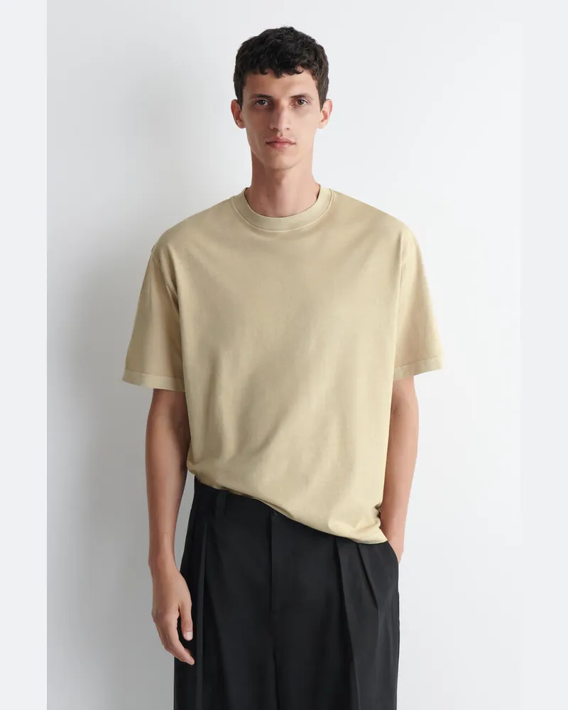 COS Lockeres Leichtes Baumwoll-T-Shirt Beige