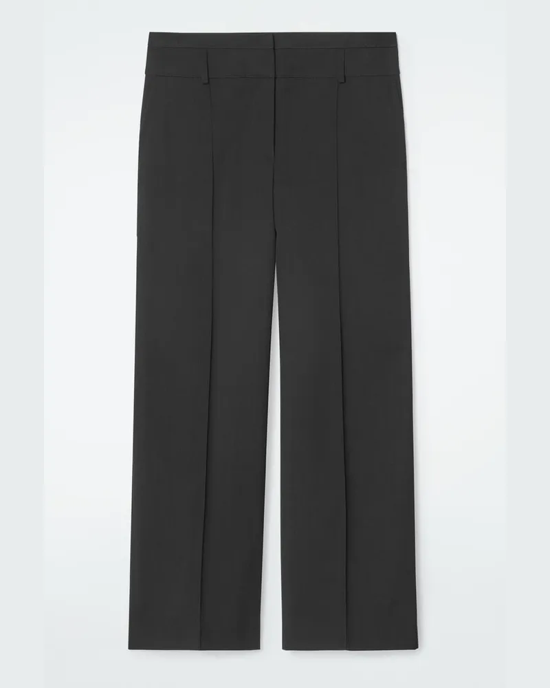 COS Hose Aus Woll-Twill Mit Weitem Bein Schwarz