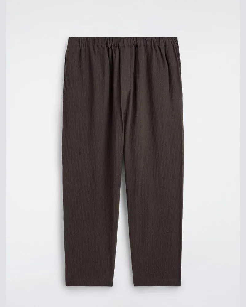COS Hose Aus Seersucker Mit Schmal Zulaufendem Bein Braun