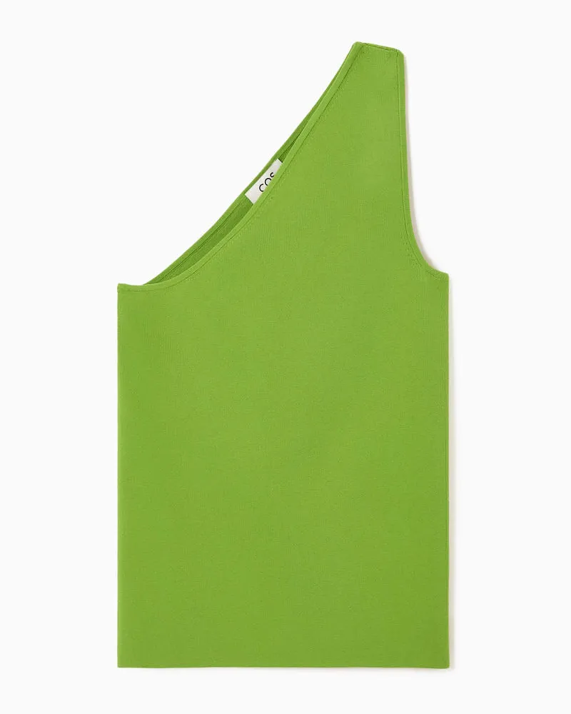 COS Tanktop Mit Asymmetrischer Schulterpartie Grün