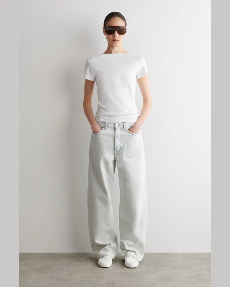 COS Canvas Plimsoll Trainers Weiß