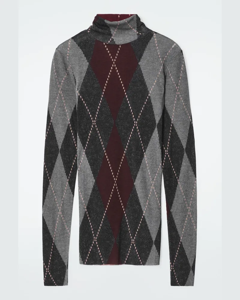 COS Rollkragenoberteil Aus Merinowolle Mehrfarbig