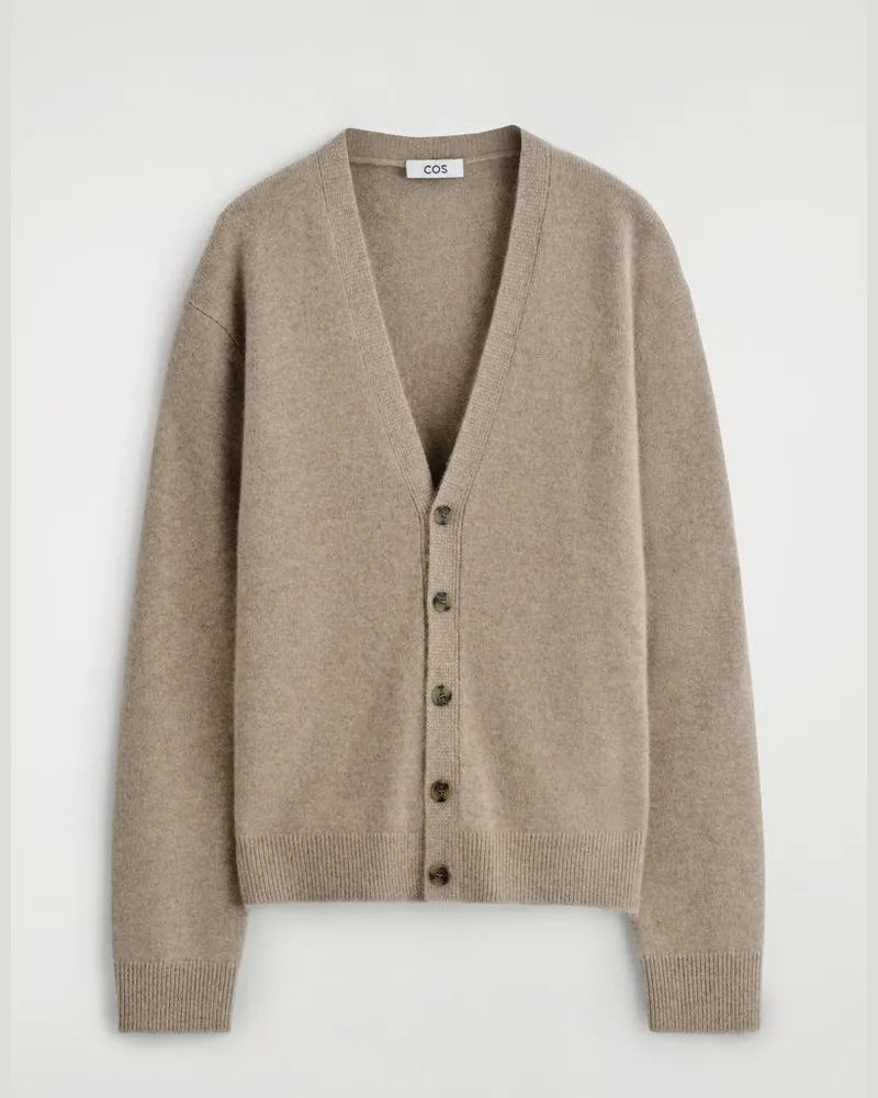 COS Strickjacke Aus Kaschmir Mit V-Ausschnitt Beige