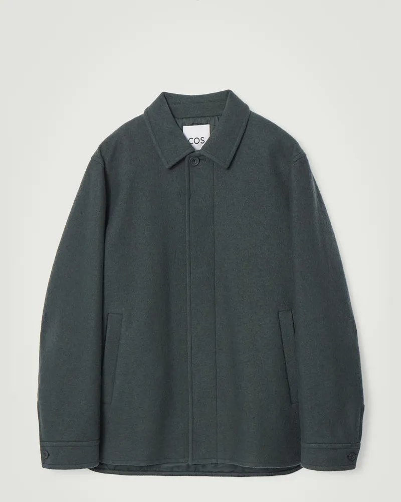 COS Jacke Aus Wollfilz Grün