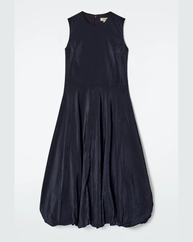 COS Ärmelloses Midikleid Mit Bubble-Saum Blau