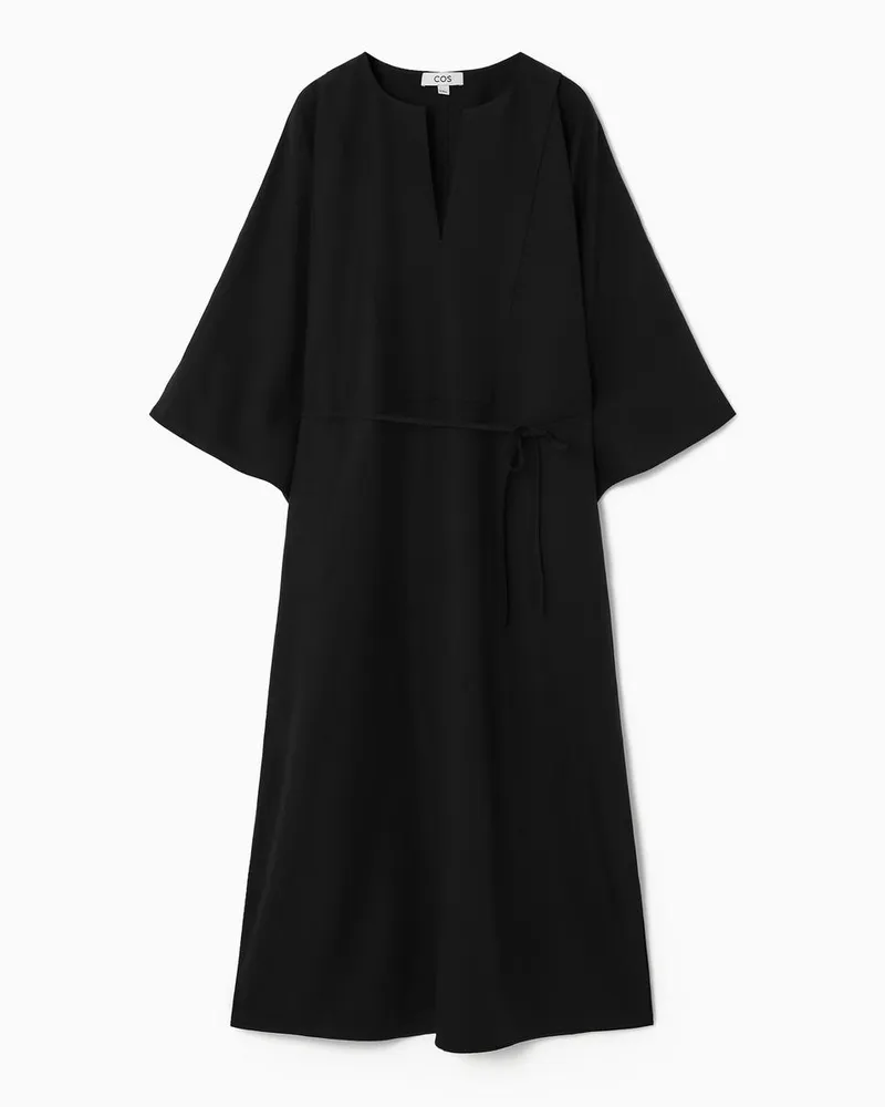COS Kaftan-Midikleid Mit Oversized-Passform Schwarz